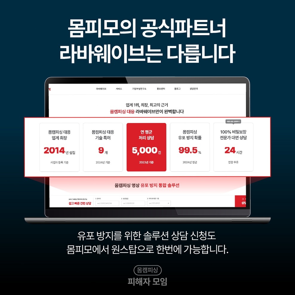 휴대폰전화번호유출 유포 차단 상담 CTA 라바웨이브